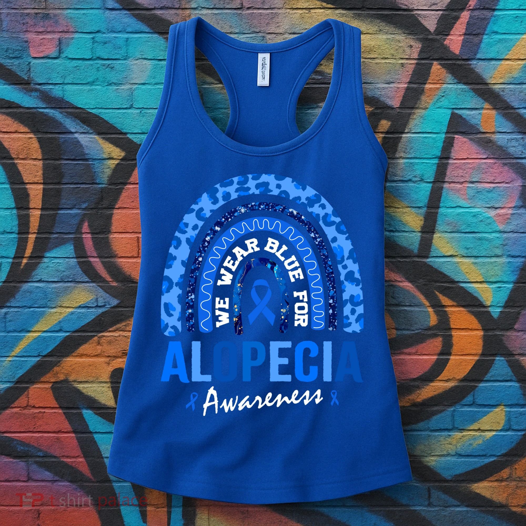 Hair Loss Areata Blue Lopecia Awareness Gift Women's Tank Top