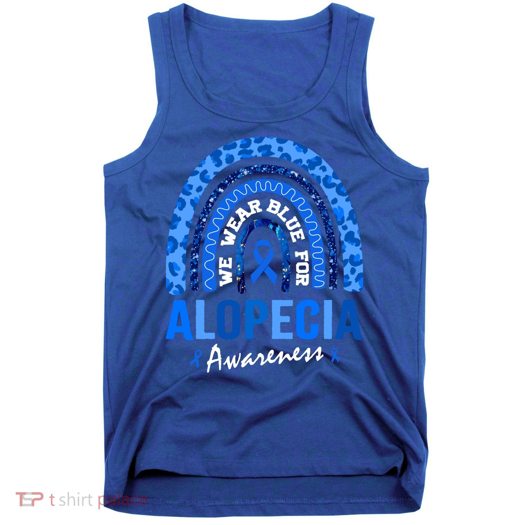 Hair Loss Areata Blue Lopecia Awareness Gift Tank Top