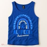 Hair Loss Areata Blue Lopecia Awareness Gift Tank Top thumb 2