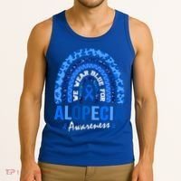 Hair Loss Areata Blue Lopecia Awareness Gift Tank Top thumb 3