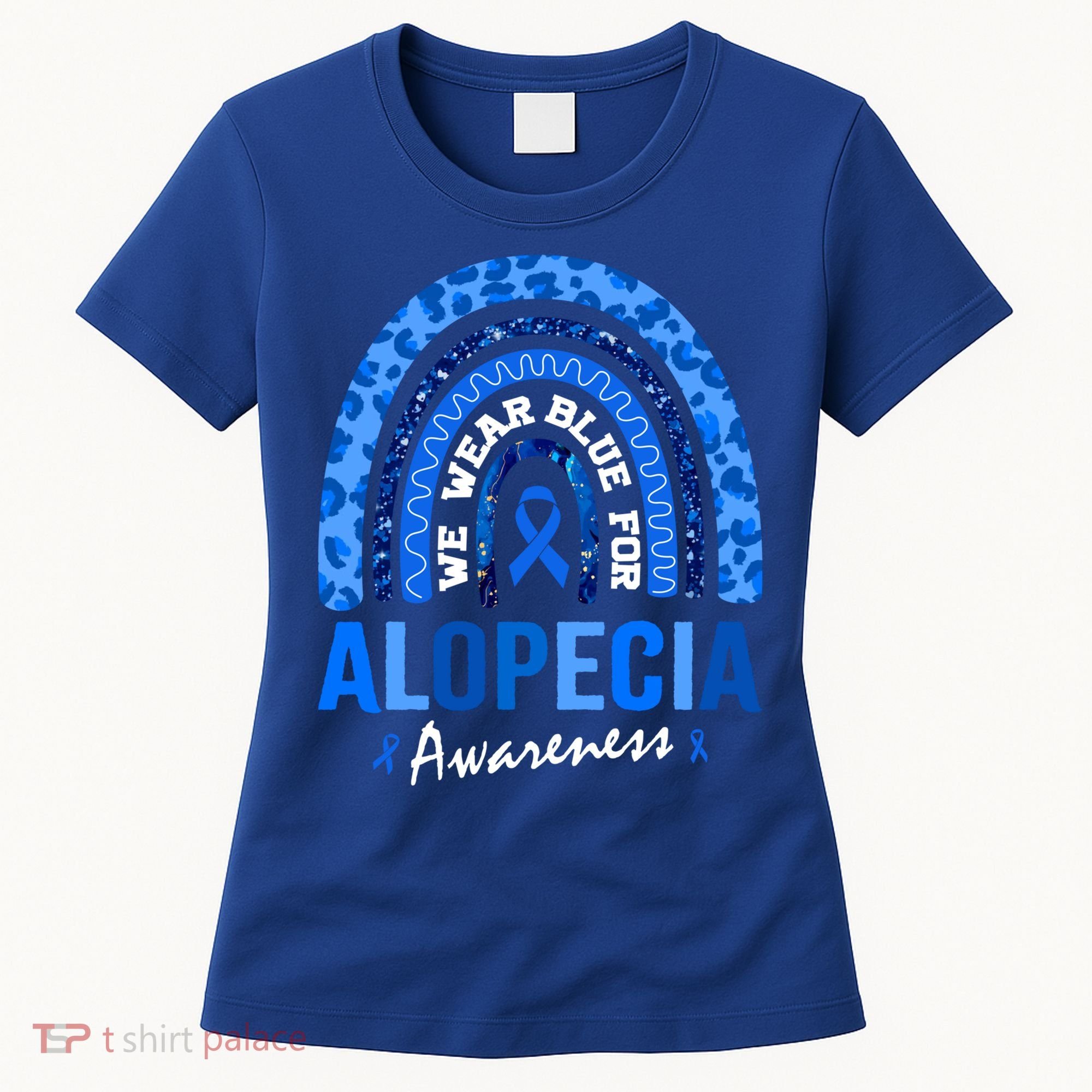 Hair Loss Areata Blue Lopecia Awareness Gift Women's T-Shirt