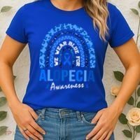 Hair Loss Areata Blue Lopecia Awareness Gift Women's T-Shirt thumb 2