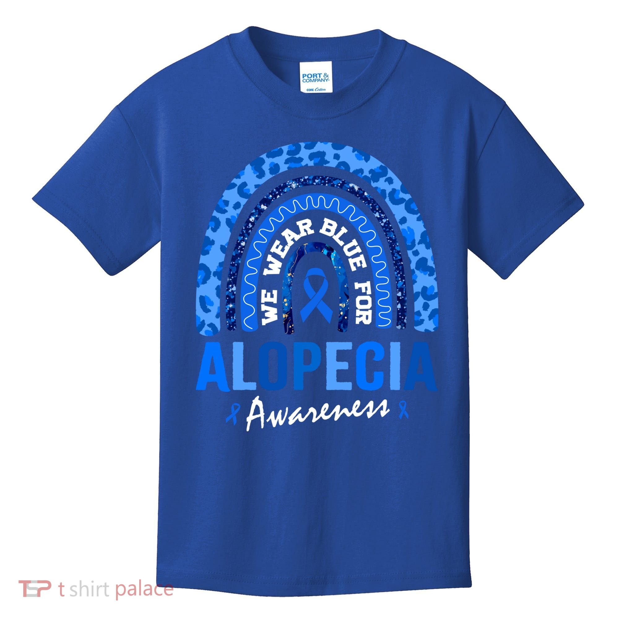 Hair Loss Areata Blue Lopecia Awareness Gift Kids T-Shirt
