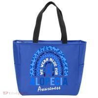 Hair Loss Areata Blue Lopecia Awareness Gift Tote Bag thumb 0