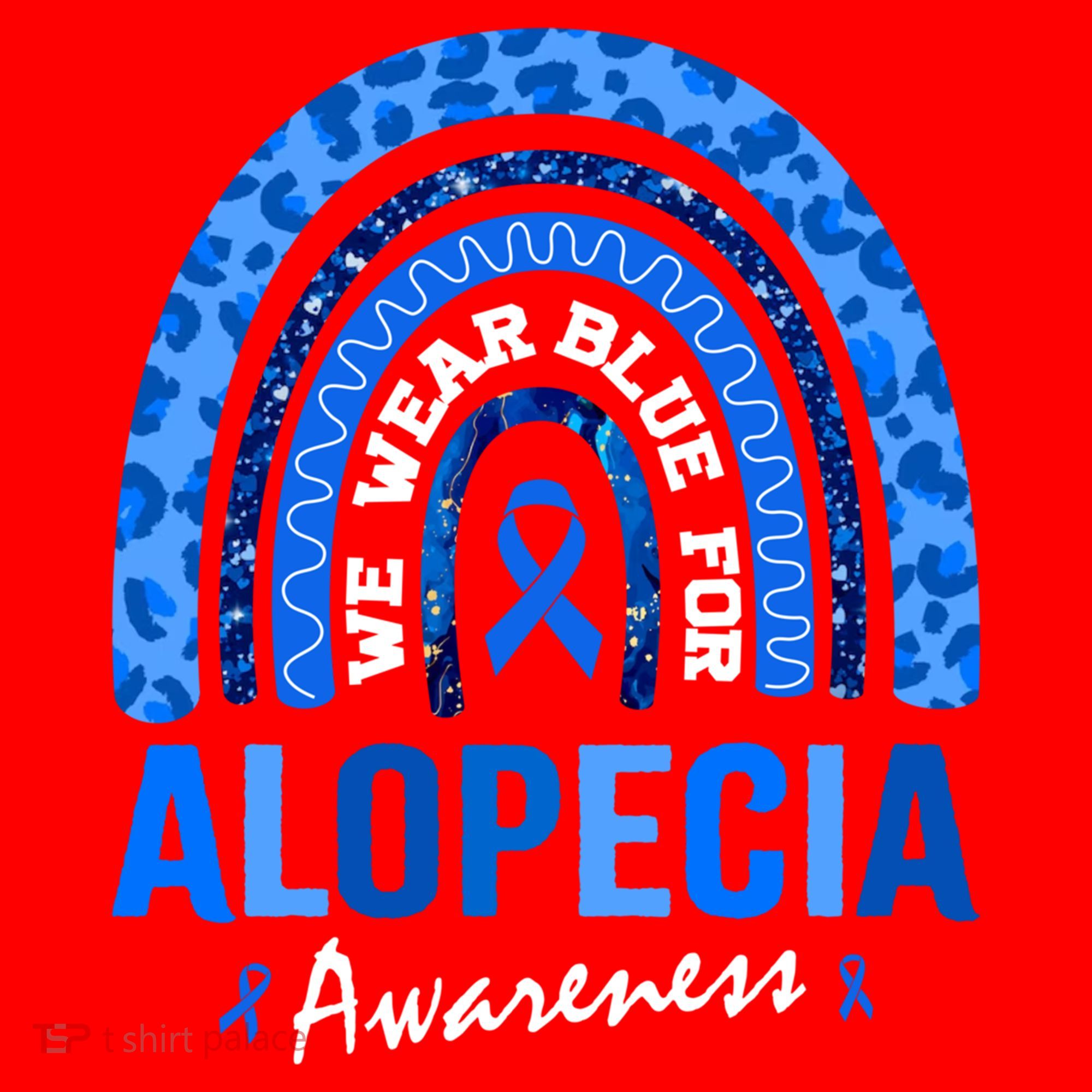 Hair Loss Areata Blue Lopecia Awareness Gift Santa Hat
