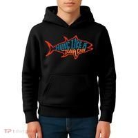 Hung Like A Tuna Can Funny Retro Kids Hoodie thumb 4