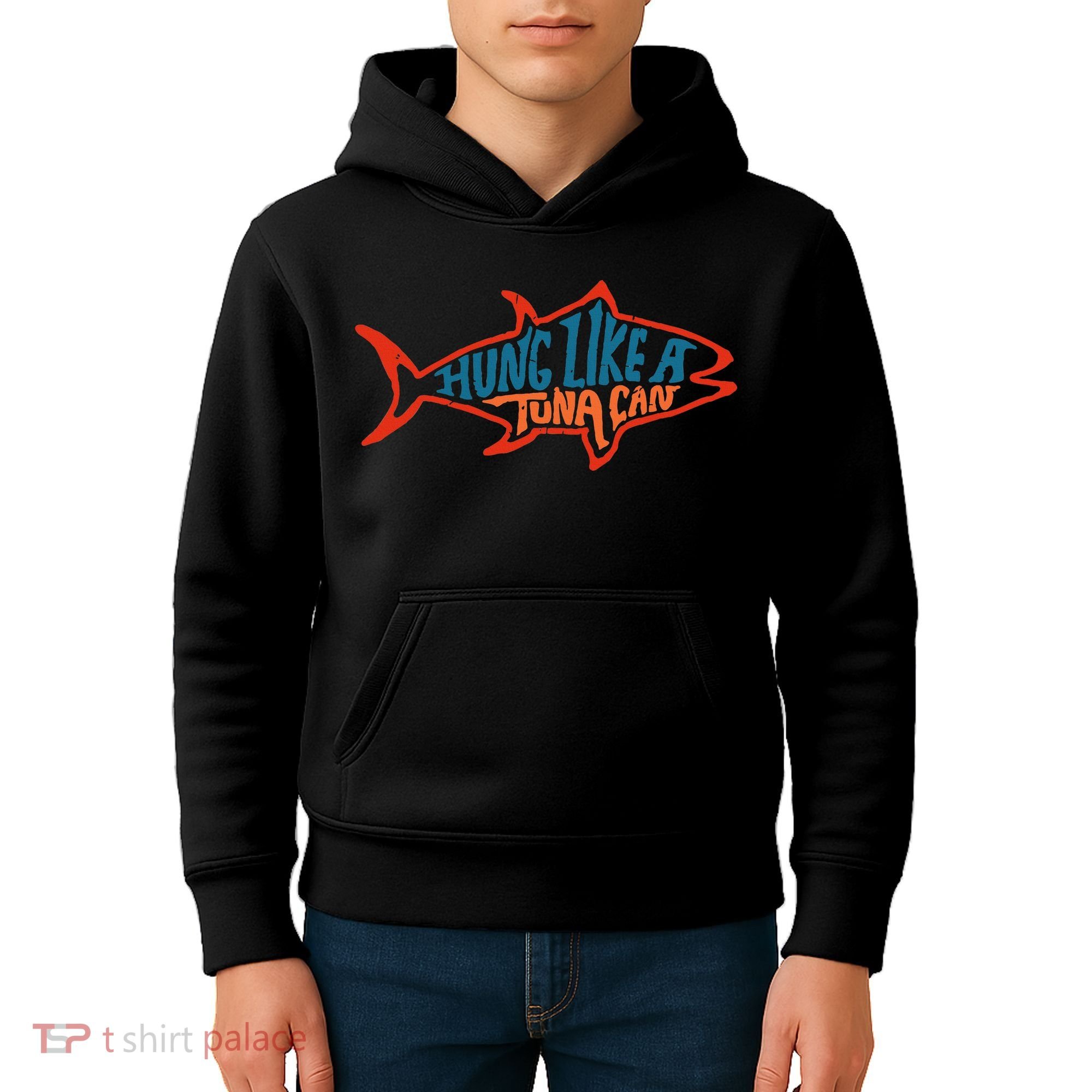 Hung Like A Tuna Can Funny Retro Kids Hoodie