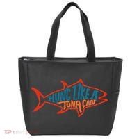 Hung Like A Tuna Can Funny Retro Tote Bag thumb 0