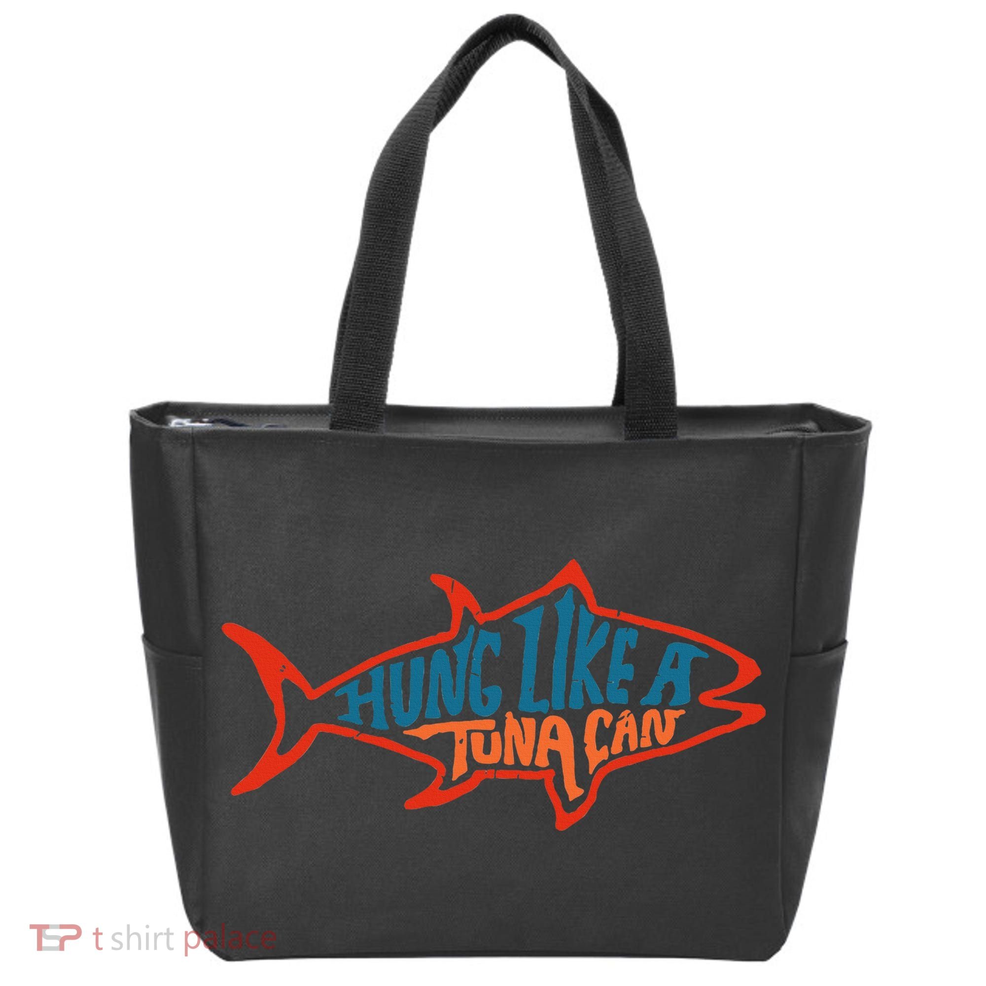 Hung Like A Tuna Can Funny Retro Tote Bag