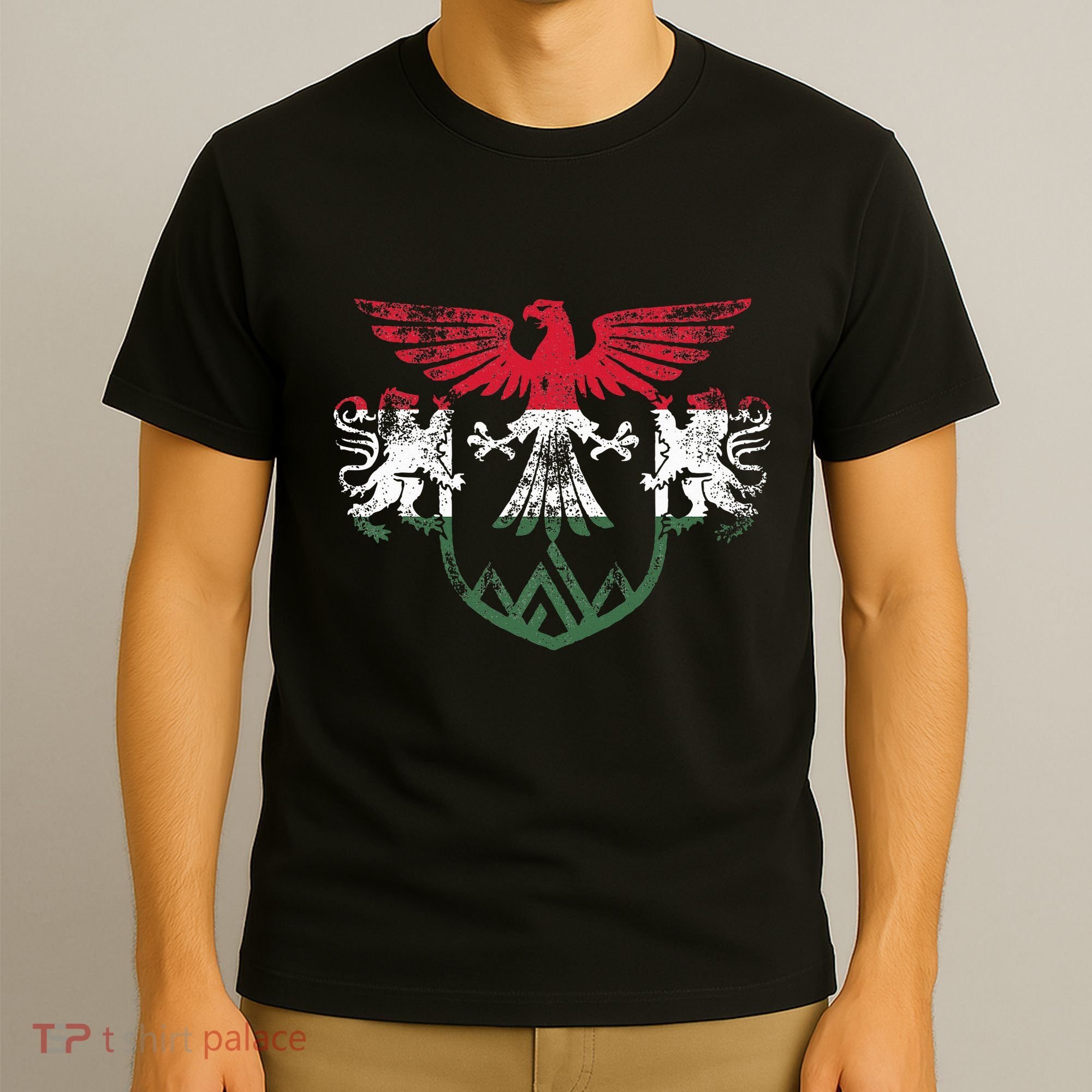 Hungary Lions And Eagle Symbol Hungarian Flag T-Shirt