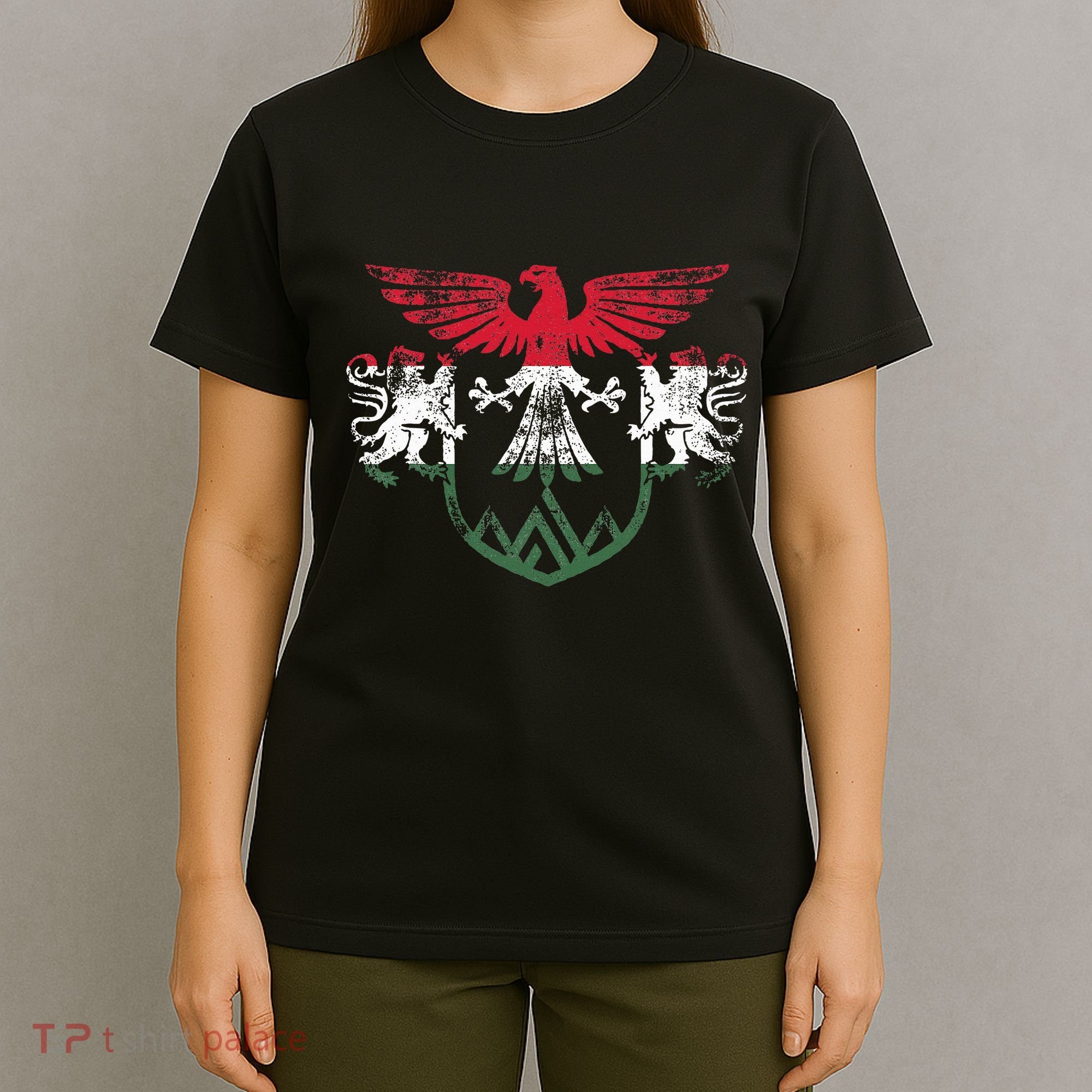 Hungary Lions And Eagle Symbol Hungarian Flag T-Shirt