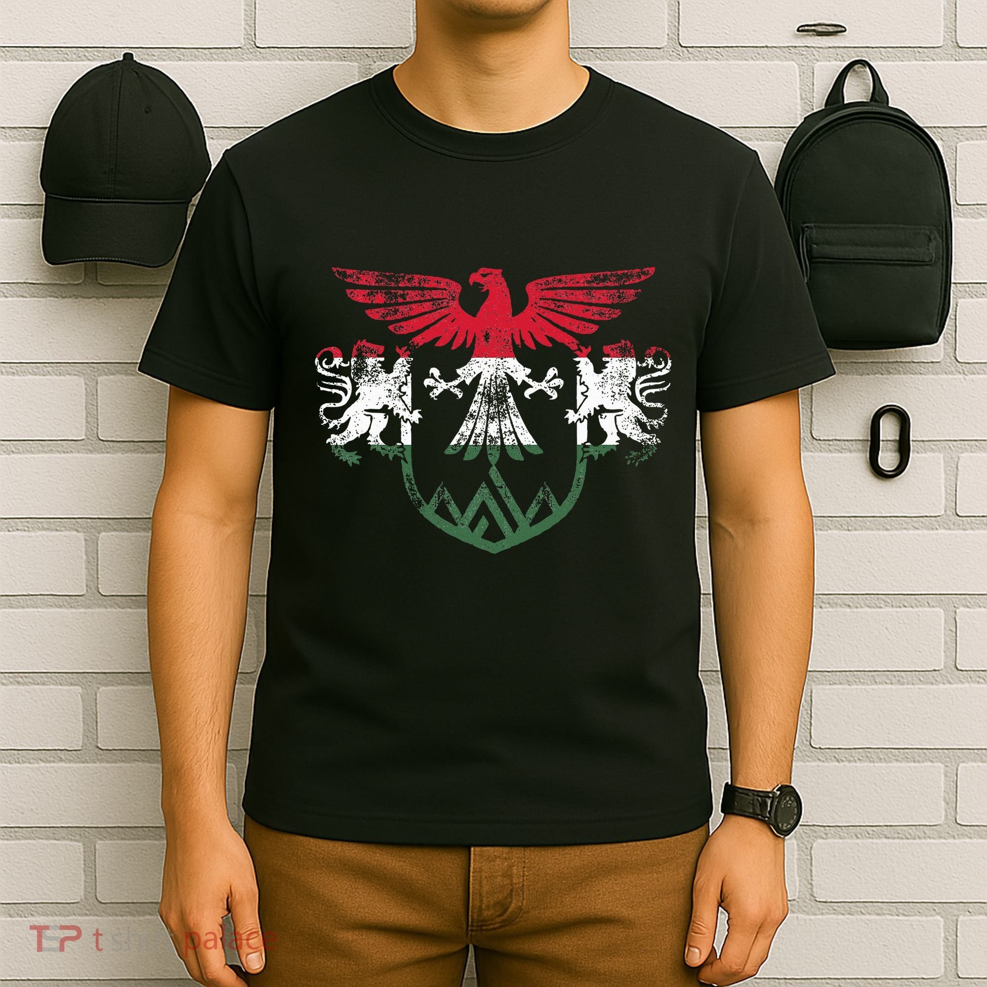 Hungary Lions And Eagle Symbol Hungarian Flag T-Shirt