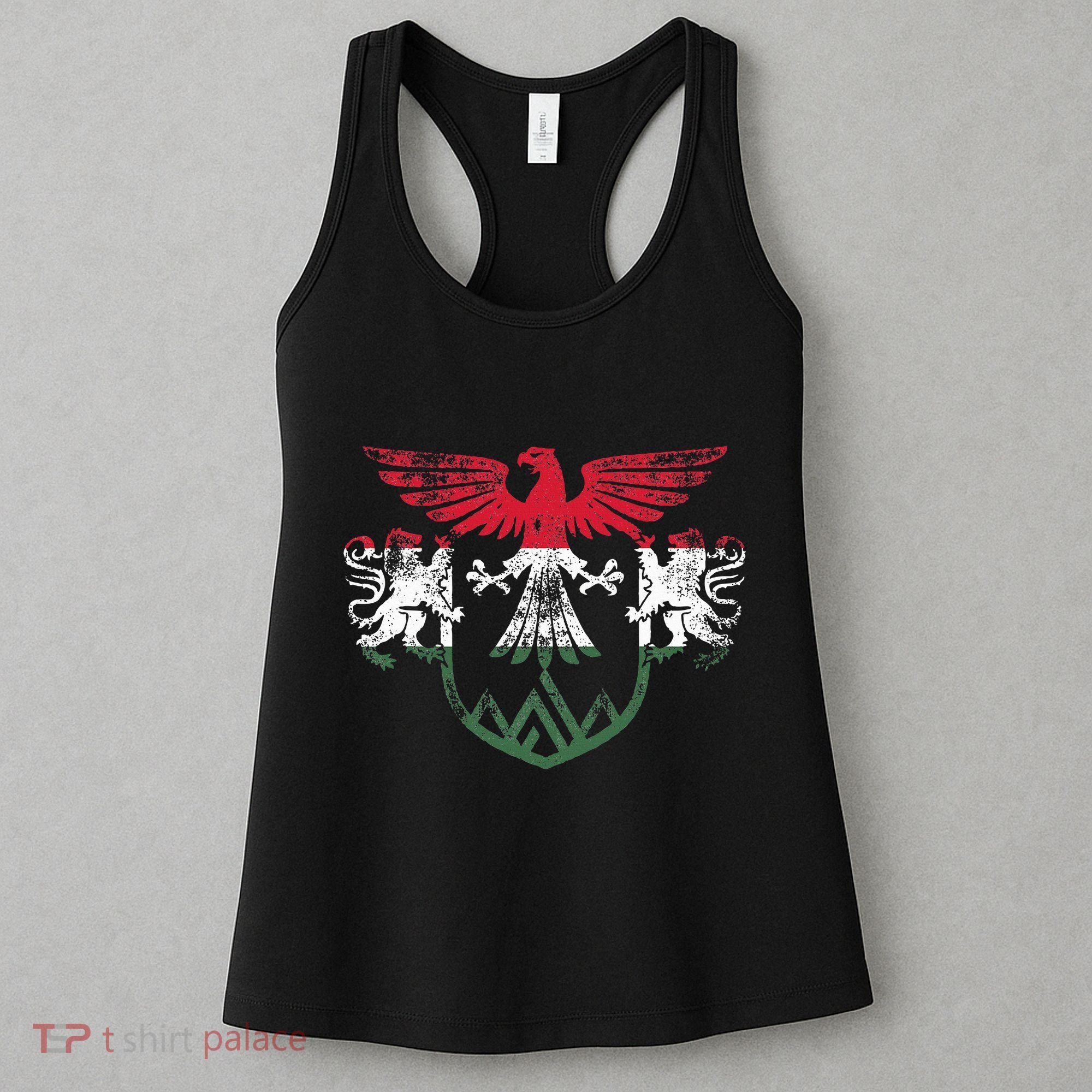 Hungary Lions And Eagle Symbol Hungarian Flag Women's Tank Top