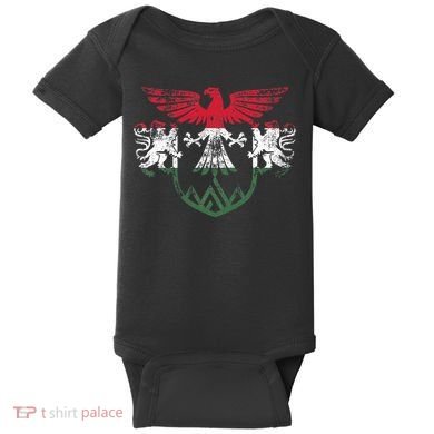 Hungary Lions And Eagle Symbol Hungarian Flag Baby Bodysuit