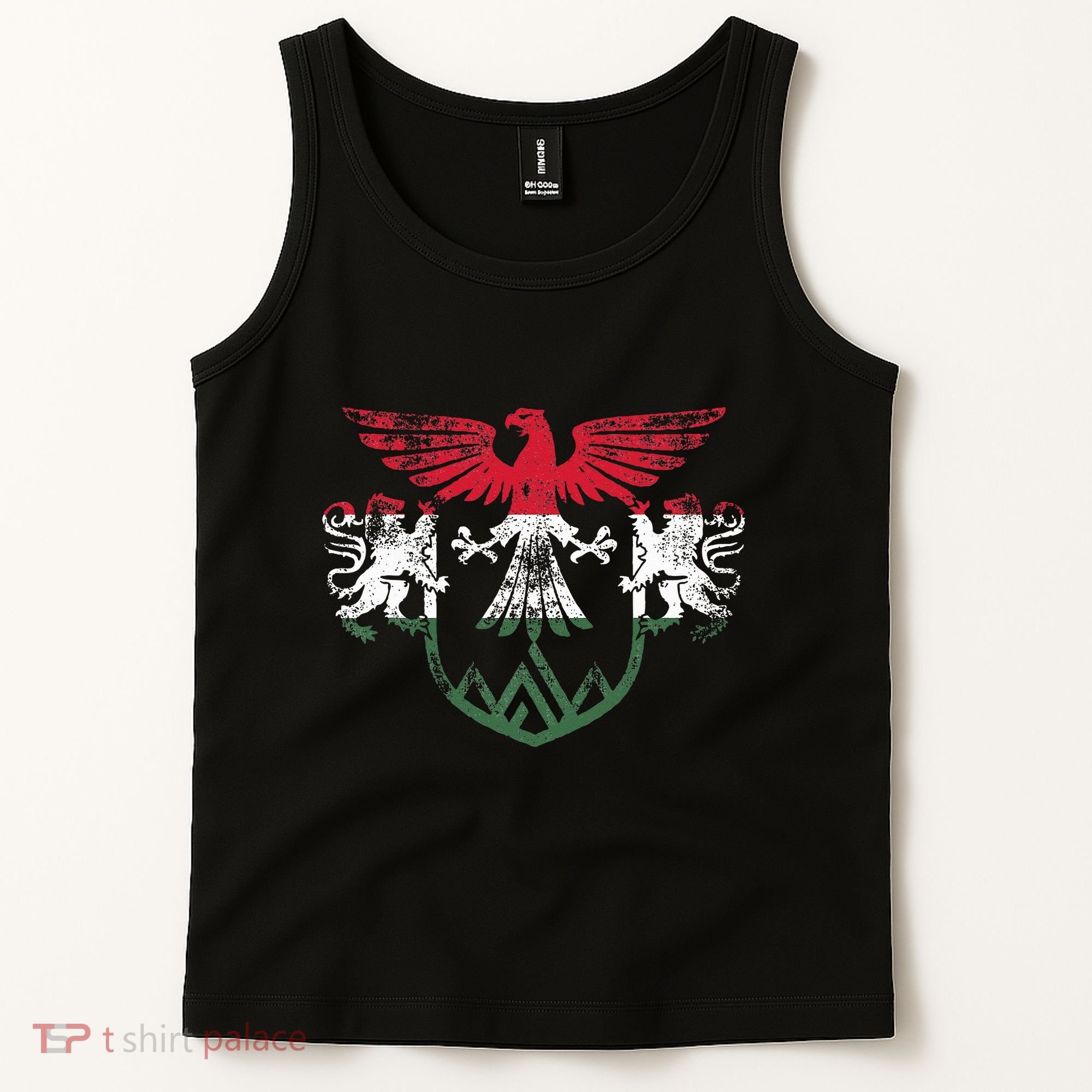 Hungary Lions And Eagle Symbol Hungarian Flag Tank Top