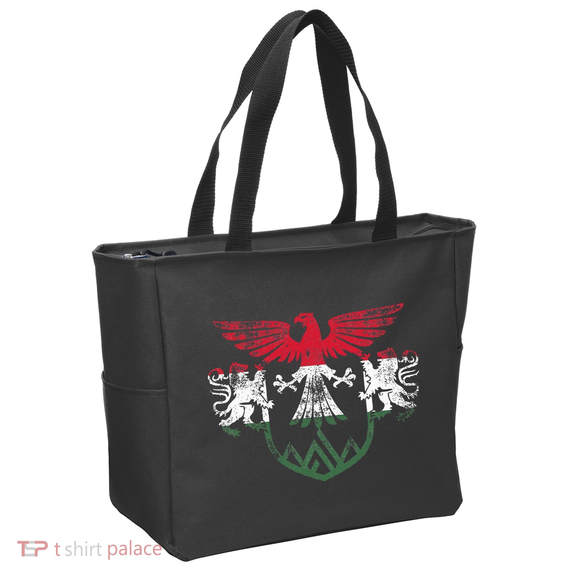 Hungary Lions And Eagle Symbol Hungarian Flag Tote Bag