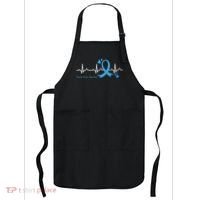 Heartbeat Light Blue Ribbon Prostate Cancer Awareness Apron thumb 0