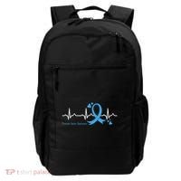 Heartbeat Light Blue Ribbon Prostate Cancer Awareness Backpack thumb 0