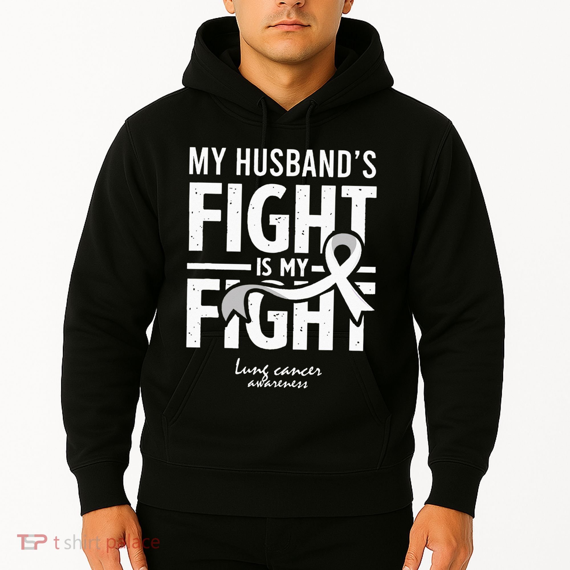Husband Lung Cancer Awareness Survivor Support Son Daughter Hoodie