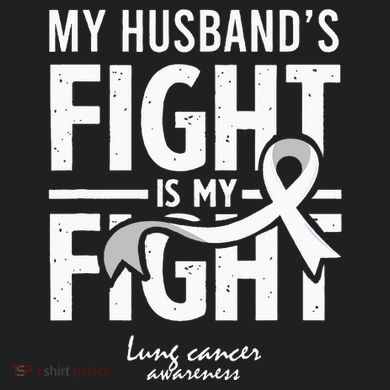 Husband Lung Cancer Awareness Survivor Support Son Daughter Urban Oversized Heavyweight T-Shirt