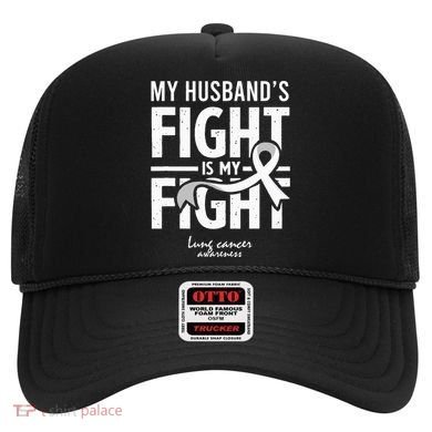 Husband Lung Cancer Awareness Survivor Support Son Daughter Hat