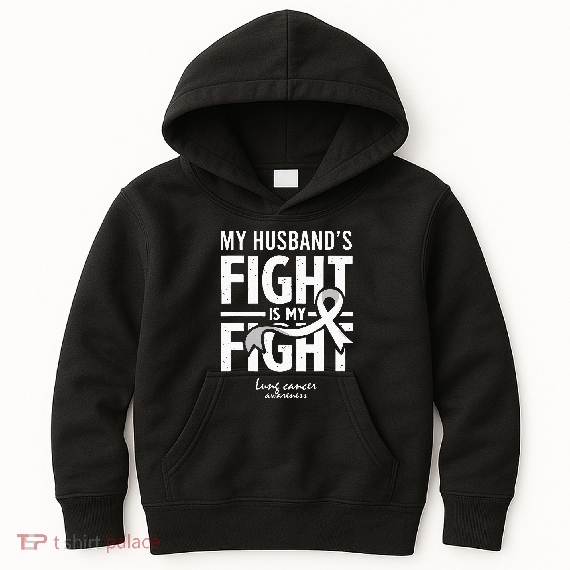 Husband Lung Cancer Awareness Survivor Support Son Daughter Kids Hoodie