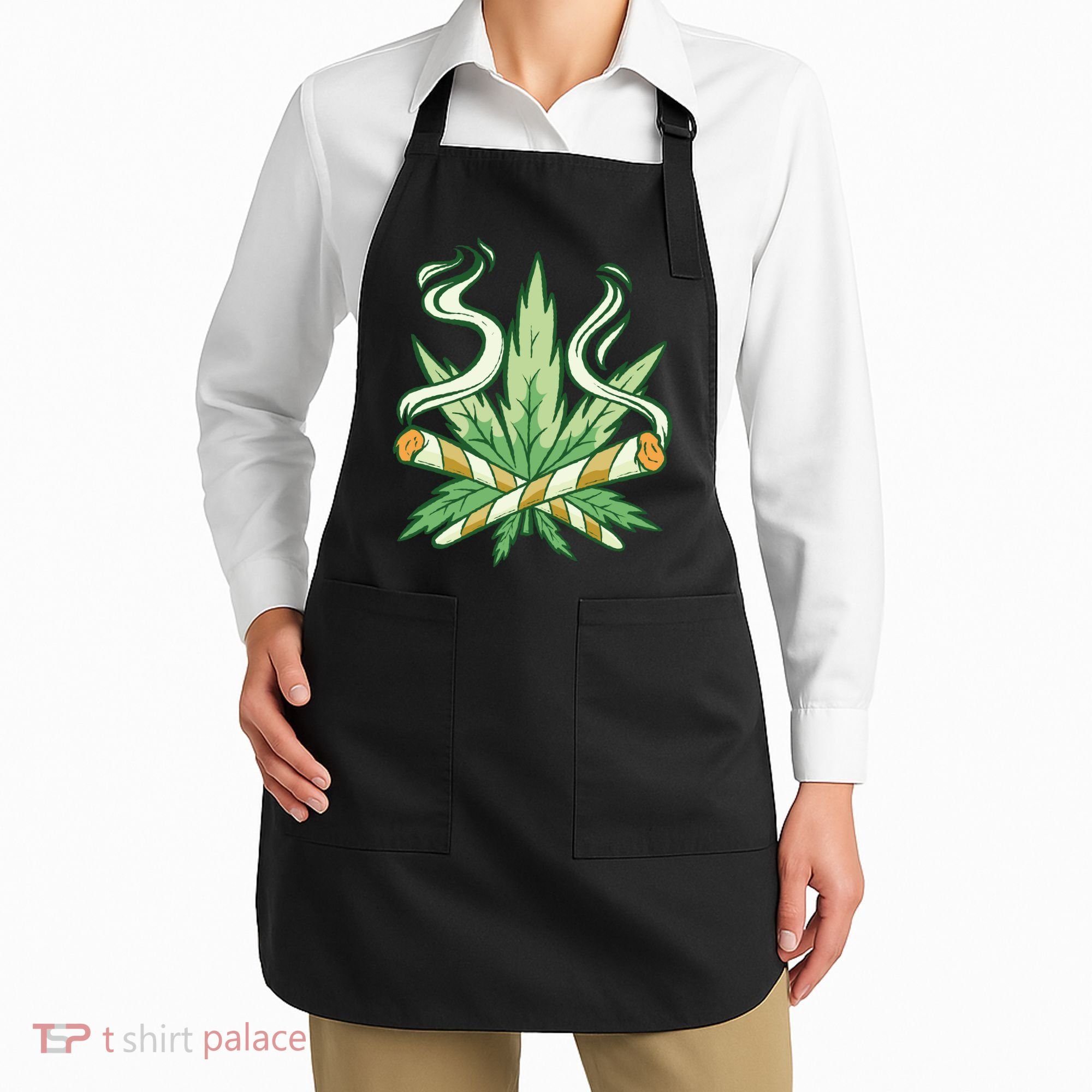 Hemp Leaf Cross Joint Apron