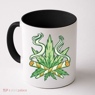 Hemp Leaf Cross Joint Coffee Mug