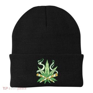 Hemp Leaf Cross Joint Beanie