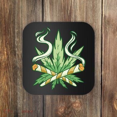 Hemp Leaf Cross Joint Coaster