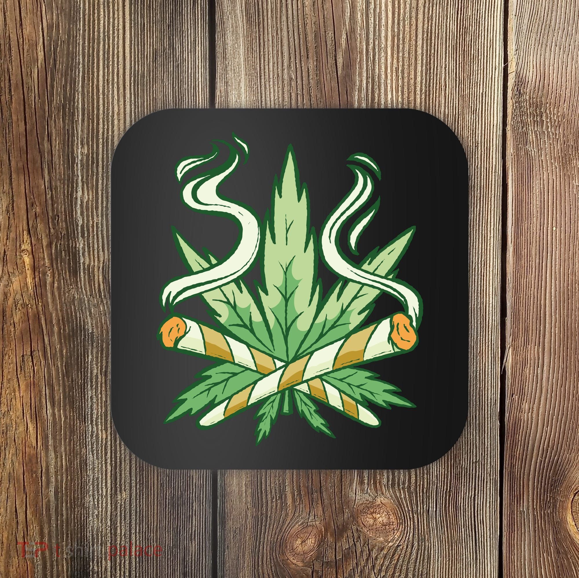 Hemp Leaf Cross Joint Coaster