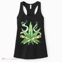 Hemp Leaf Cross Joint Women's Tank Top thumb 0