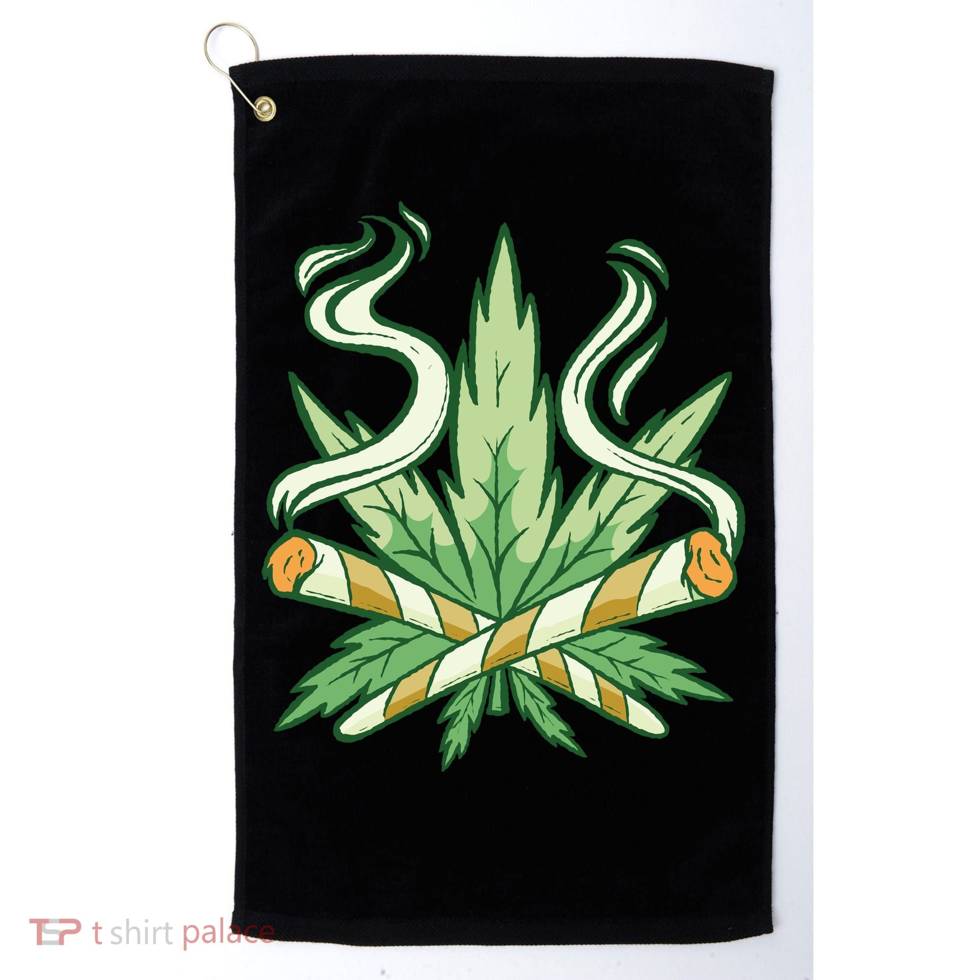 Hemp Leaf Cross Joint Golf Towel