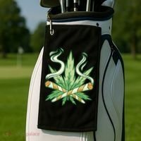Hemp Leaf Cross Joint Golf Towel thumb 2