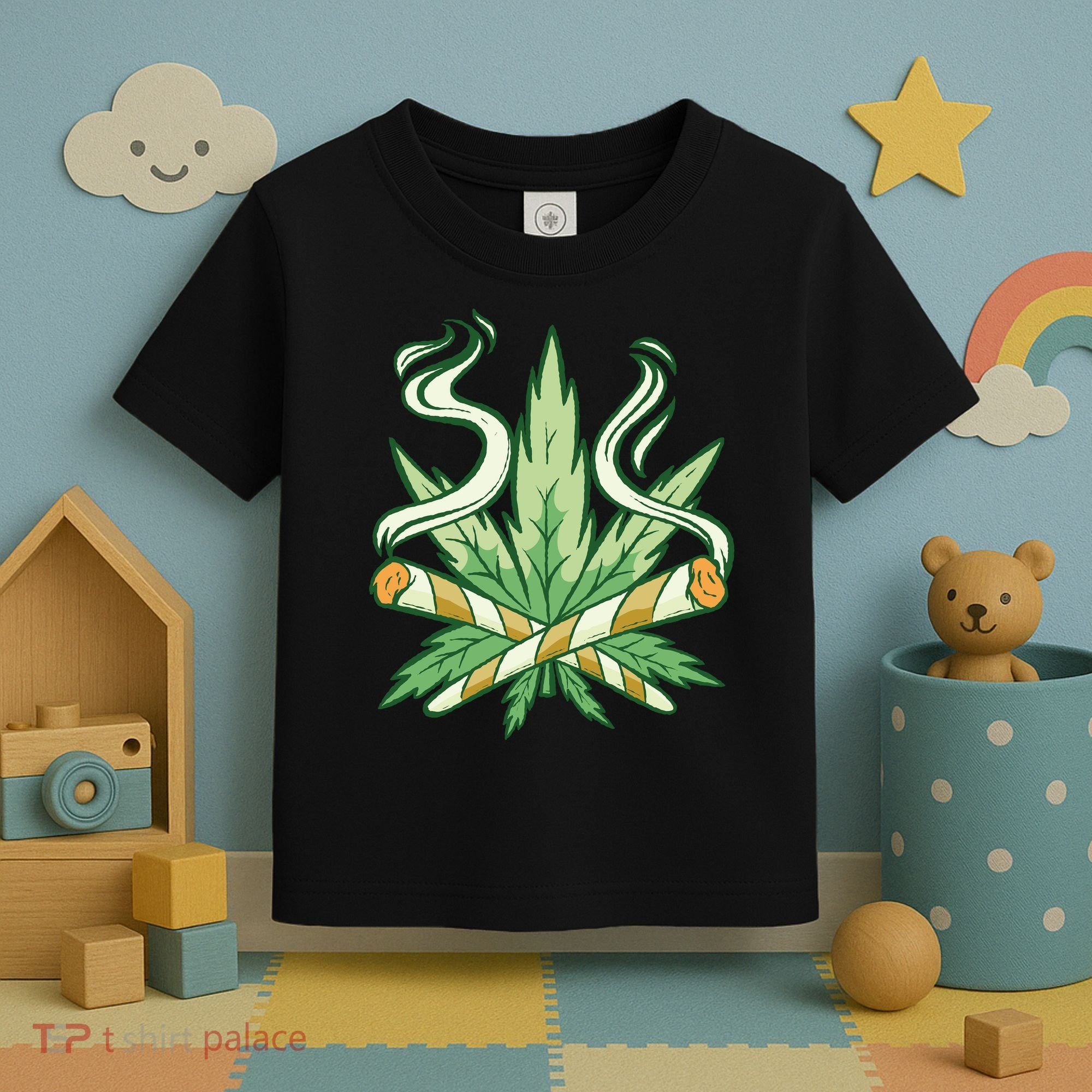 Hemp Leaf Cross Joint Toddler T-Shirt