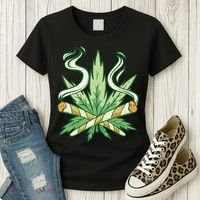 Hemp Leaf Cross Joint Women's T-Shirt thumb 3