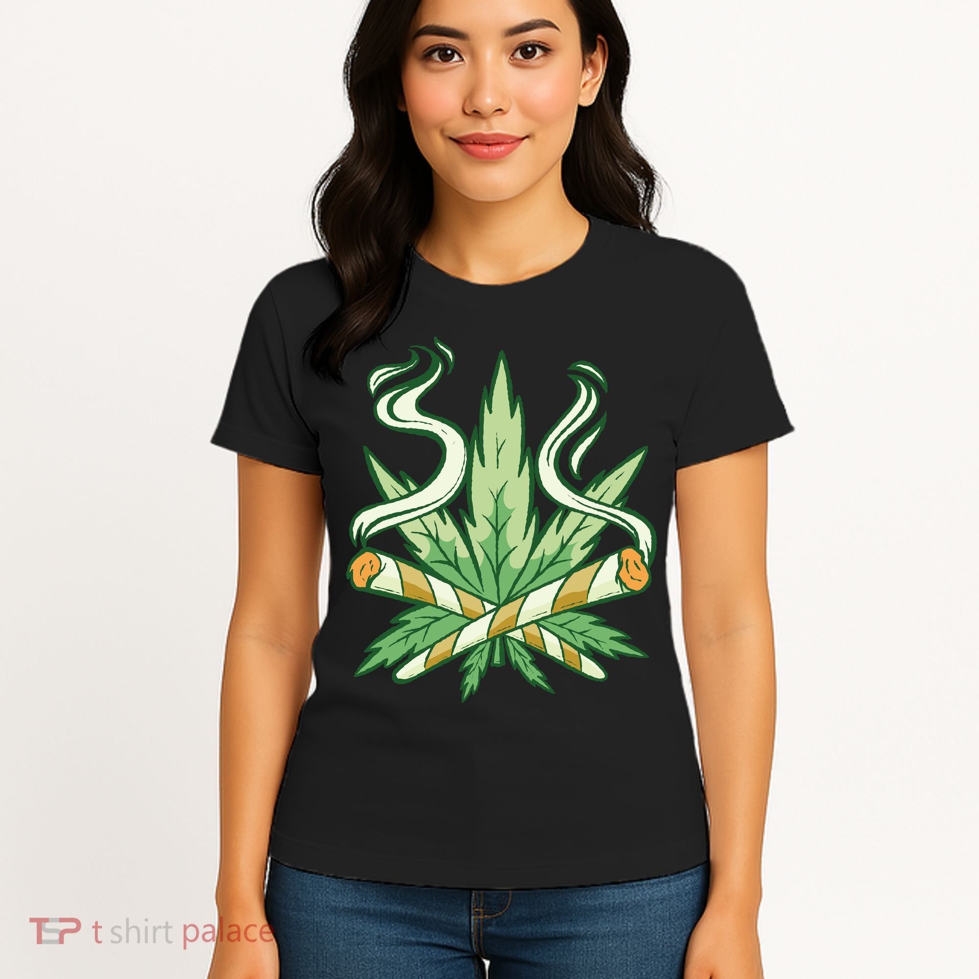 Hemp Leaf Cross Joint Women's T-Shirt