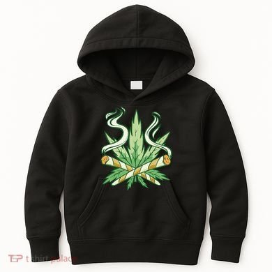 Hemp Leaf Cross Joint Kids Hoodie
