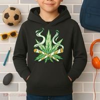 Hemp Leaf Cross Joint Kids Hoodie thumb 2