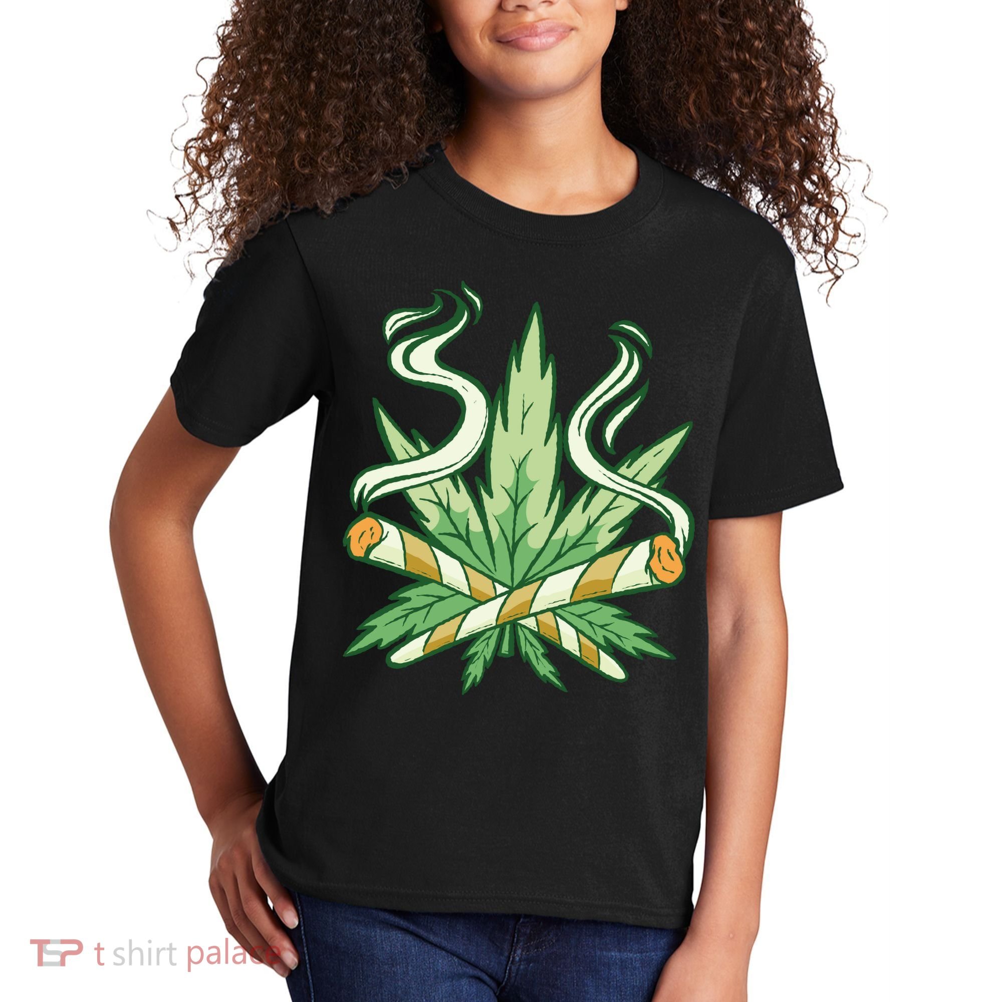 Hemp Leaf Cross Joint Kids T-Shirt