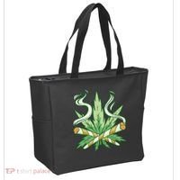 Hemp Leaf Cross Joint Tote Bag thumb 2