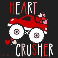 Heart Lover Crusher Truck Car Valentines Day Gift Hat thumb 2