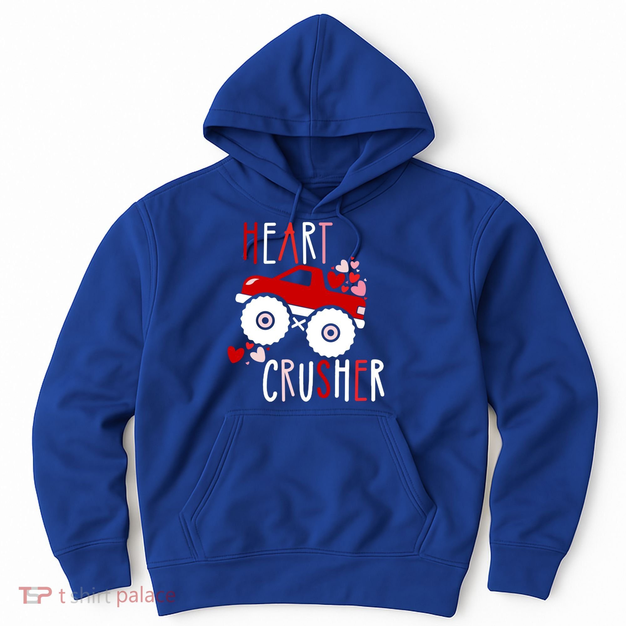 Heart Lover Crusher Truck Car Valentines Day Gift Hoodie