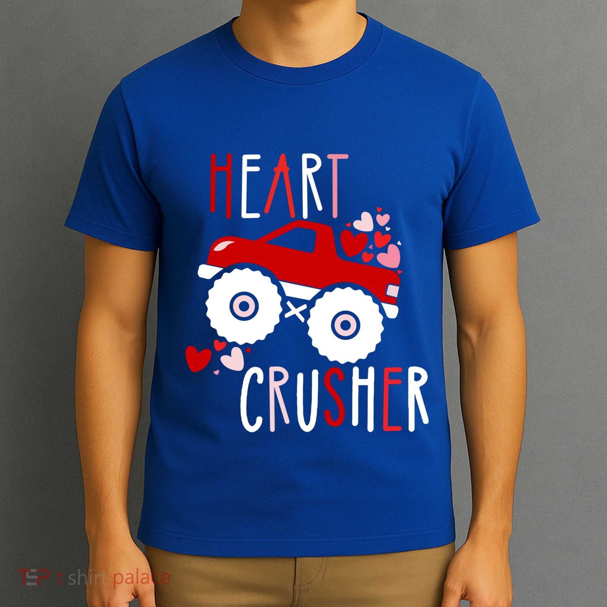 Heart Lover Crusher Truck Car Valentines Day Gift T-Shirt
