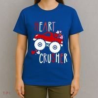 Heart Lover Crusher Truck Car Valentines Day Gift T-Shirt thumb 4
