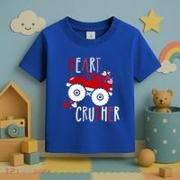 Heart Lover Crusher Truck Car Valentines Day Gift Toddler T-Shirt thumb 3