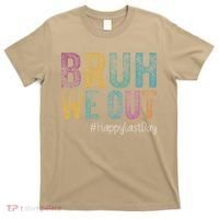 Happy Last Day Of School Bruh We Out Teachers Retro Vintage T-Shirt thumb 0