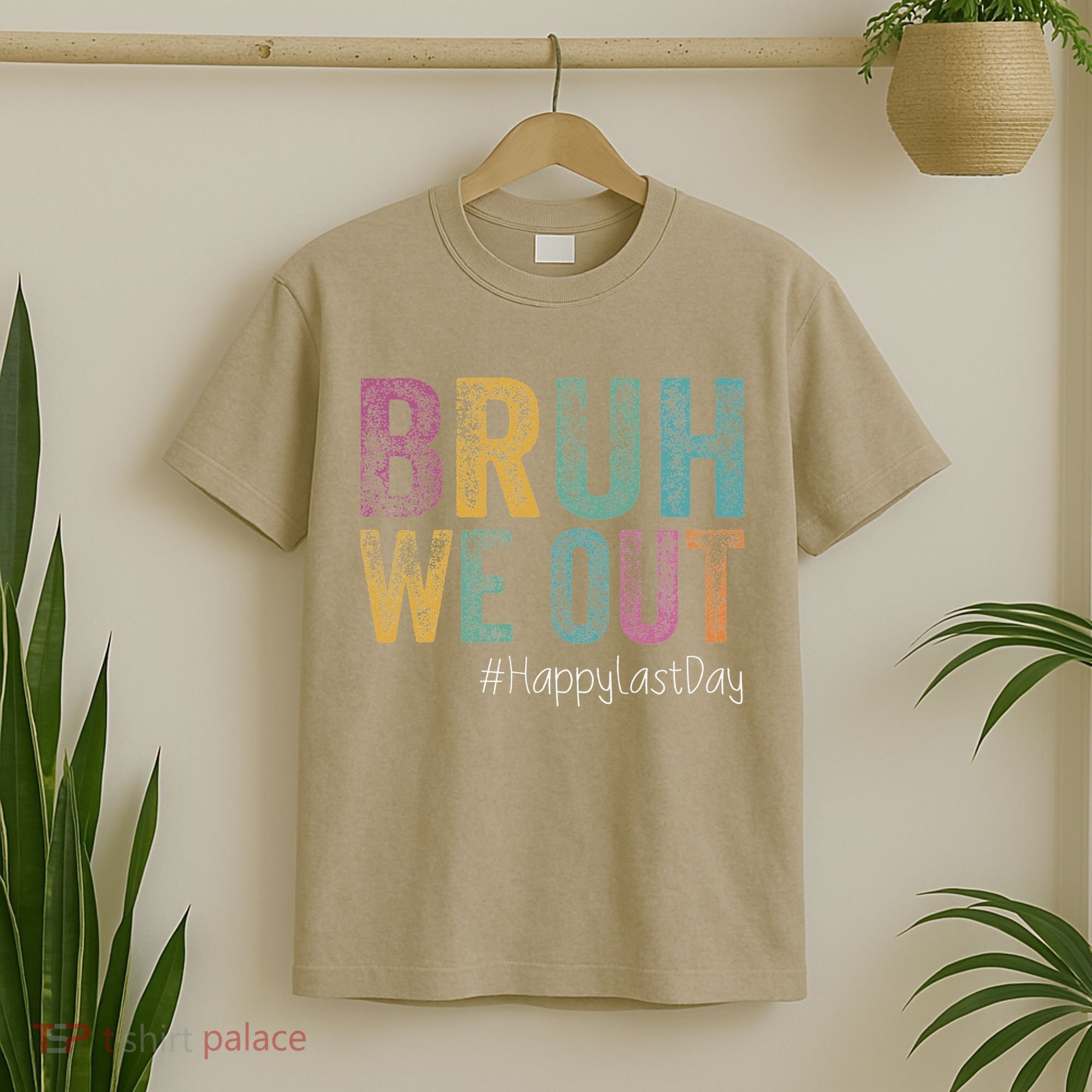 Happy Last Day Of School Bruh We Out Teachers Retro Vintage T-Shirt