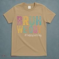 Happy Last Day Of School Bruh We Out Teachers Retro Vintage T-Shirt thumb 5
