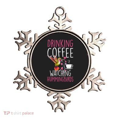 Hummingbird Love Drinking Coffee Watching Hummingbirds Ornament